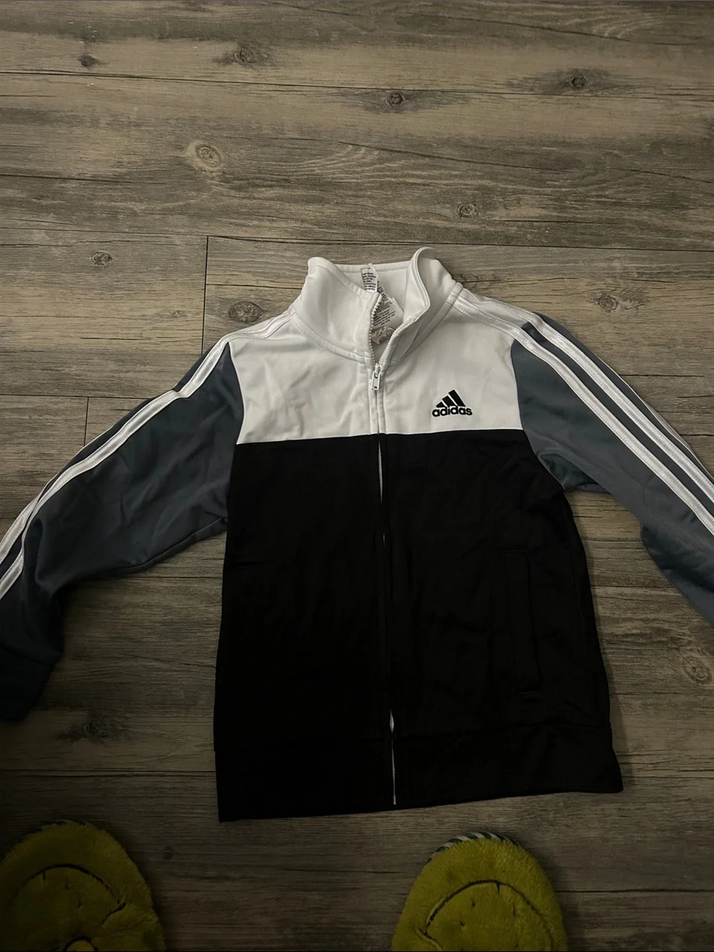 Adidas Kids Black, White & Gray Track Jacket